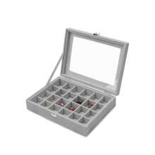 Schmuckaufbewahrungsbox für Ohrringe, Ringe, Halsketten, Schmuckausstellungsbox, Schmuckklassifizierung, staubdicht, transparent, Klappscharnier, Schmuckbox mit großer Kapazität und mehreren Ebenen, tragbare Schmuckaufbewahrungsbox für Zuhause und Reisen