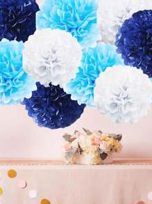 8pcs Tissue Paper Pom Pom Set,Christmas - Multicolor - View 9