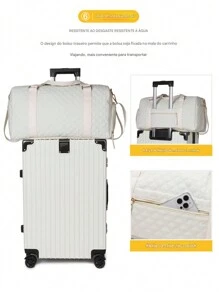 Gym Bag Travel Crossbody Casual New C02 - Màu be - Xem 7