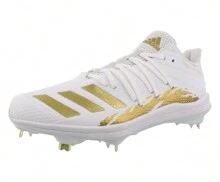 Adidas Afterburner 6 Speed Trap Mens Shoes - White/Gold Metallic/Core Black - View 1