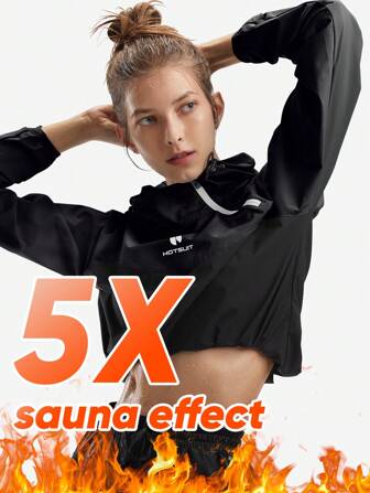 HOTSUIT 桑拿夹克 女士拳击健身运动服 健身夹克 女士桑拿上衣 桑拿衬衫