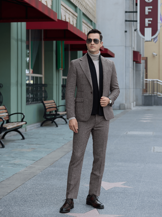 Men's Autumn & Winter Suit Sets Suitable For The Christmas Double Eleven And Friday Promotions Men's Suits Regular Fit 3 Piece Tuxedo Blazer Jacket Vest Pants Formal Suit Set For Men Wedding Prom Casual Size XS-3XL