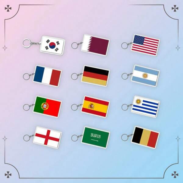 1pc Bandeira Nacional, Union Jack, Estrelas e Listras Acrílico Chaveiro Pingente Acessório, Pequeno Presente Decoração, Lembrança de Fã