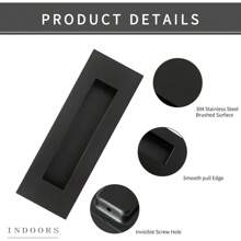 Recessed Finger Flush Pulls With Edge Pull Sliding Closet Door Handles Hardware Suitable For Pocket Door,Closet Door,Sliding Doors, Barn Door Handle