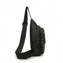 Men's Chest Bag, Suitable For Travel, Sports, Commute, Large Capacity, School, Student, Messenger Bag, Gift For Men - A - View 3