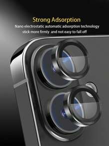3pcs Black Camera Lens Protector Cover Compatible With Iphone 16 Pro Max 15 Plus 14 13 Mini 12 16 Plus 11 Tempered Glass Protection Phone Accessories Gift For Birthday, Family, Friends Alloy Metal With Tempered Glass Full Cover, Lens Protector