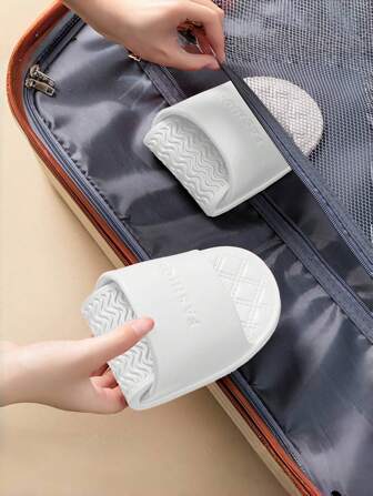 Infradito in plastica da donna, nuovi, casual, per vacanze e viaggi, sandali pieghevoli e portatili, con suola morbida, ultra-leggera e confortevole, senza rumore, adatti per interni unisex per coppie, leggera, pulita, anti-batterica, anti-odore, infradito in EVA rosso, semplici, antiscivolo per hotel, bagno, spiaggia, piscina, moda, comodi, taglie grandi, scarpe aperte da casa