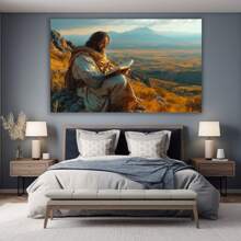 Jesus Canvas Wall Art  Decor, Mountain Forest Framed Jesus Canvas Wall Art Artwork Wall Decor Painting Print Poster For Bedroom Living Room Ready To Hang Jesus Canvas Wall Art Jesus Pictures Wall Decor Jesus Posters Prints For Bedroom Living Room Home Decoration Ready To Hang,Pictures Wall Decor Dining Room Bedroom Office Room Poster Prints Painting Artwork Home Decorate(Brown)