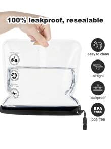 3pcs/1pc Clear Travel Toiletry Bag, Airport Security Liquids Bags, Travel Accessories Makeup Bags, Waterproof Wash Bags, Holiday Essentials For Men Women School Supplies Travel Essentials Pouch Make Up Bag Cosmetic Bag Makeup Pouch Beauty Travel Must Haves Beach Vacation Summer School Accessories Back To School Stuff Back To School Supplies