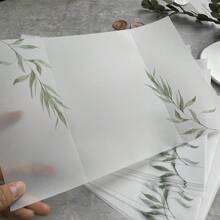 20 piezas de envoltura de velo verde de eucalipto adecuada para una invitación de boda de 5 x 7, invitación DIY, chaqueta de velo, portada de velo para la invitación, regalos de cumpleaños de verano, útiles escolares, decoración de habitación - Verde 2 - Ver 8
