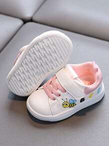 1 par de zapatos de primavera y otoño para niños de 1 a 4 años, zapatos de interior y exterior de moda y lindos, con suela blanda antideslizante y resistente al desgaste, con , ligeros y cómodos