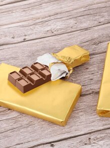 100 Pieces Gold Foil Candy Wrappers Chocolate Wrappers Large Chocolate Bar Wrapping, 7.8 Inch X 7.8 Inch With Heavy Paper Backing Foil, Party Favors Wrappers For Parties, Weddings, Birthdays, Homemade Candy, Chocolate Wrappers - Multicolor - View 4
