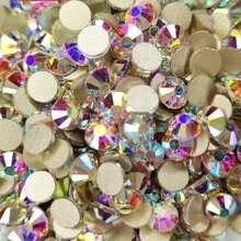 Cristaux de paillettes supérieurs AB SS3-SS50 sans strass plat à thermocoller pour tissus et vêtements