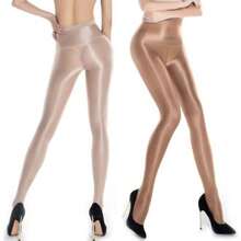 Women's 70D Silk Shiny Tights - 米色 - 查看 4