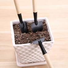 Regadera de pico largo de 1/1.5l con juego de pala de jardinería, maceta de riego para plantas de interior y exterior, flores, oficina - 2 piezas grises de 1 l - Ver 7