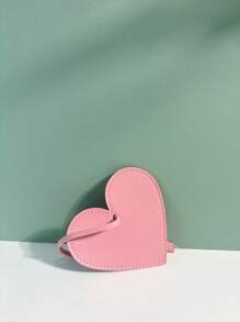 1 pieza Llavero en forma de corazón con accesorio versátil y minimalista de unicolor, diseño interesante y lindo, adecuado para parejas, mejores amigos, estudiantes, trabajo, citas, vacaciones, viajes, un gran regalo para novio, novia, mamá, cumpleaños de niños
