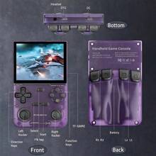 Reproductor de VídeoJuegos Portátil Modelo: K36. Más de 40 Emuladores Pantalla IPS 3.  5 Pulgadas 16000+ Videojuegos. Consola de Videojuegos Portátiles K36. - Morado - Ver 2