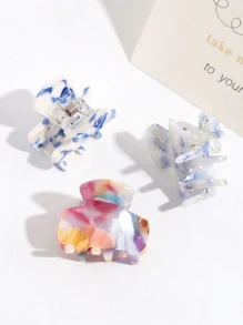 4pcs Cute & Stylish Acetate Hair Clips Hair Claws Claw Clips Hair Jaw Clip Hair Clamps Hair Clutch Hair Catcher Clip, Beach Accessories Fall Winter Flower Hair Accessories For Women For Vacation Outfits Woman - Multicolor - View 4