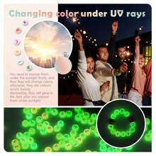 840 件 6 色 4x7 毫米字母珠子用于手链制作套件字母珠子用于珠宝制作带数字心形珠子友谊手链套件