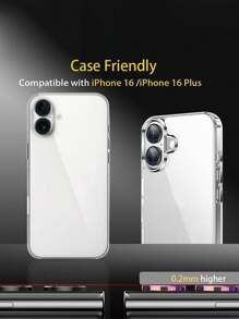 3pcs Black Camera Lens Protector Cover Compatible With Iphone 16 Pro Max 15 Plus 14 13 Mini 12 16 Plus 11 Tempered Glass Protection Phone Accessories Gift For Birthday, Family, Friends Alloy Metal With Tempered Glass Full Cover, Lens Protector
