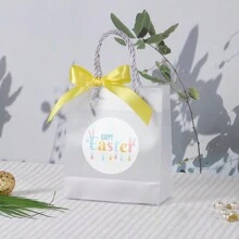 5 件蝴蝶结复活节礼品手提袋，花饼干蛋糕礼品袋，高档纪念品透明袋 - 復活節手提袋 - 查看 6