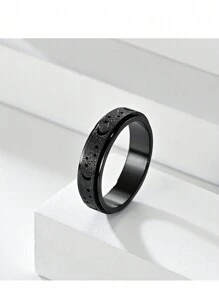 1pc Hollow Star Moon Stainless Steel Exquisite Ring,Special Gifts For Family And Friends