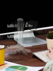 2 piezas Soporte para gafas de sol, estantería de exhibición de gafas de 5 niveles, estantería de exhibición de gafas transparente para almacenamiento y exhibición de gafas