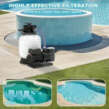 Studyset 14" Sand Filter Pump For Above Ground Pools – 3500GPH 1/2 H-P Pump With 6-Way Multi-Port Valve, High-Flow Sand Filter Stand For Commercial Use - 14 Inch- 1/2 Hp - 查看 8