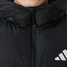 Adidas Herren Daunen-Langmantel, winddicht für den Outdoor-Bereich, bequemer und warmer Steppmantel JG3840