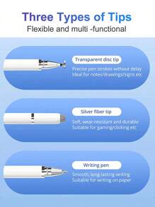 3-In-1 Multifunctional Electronic Stylus Pen - Magnetic Attachment, Compatible With Smartphones, Tablets, IPads For Writing, Drawing, Clipping, Touch-Screen Operation