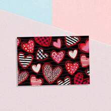 Valentines Day Placemats Romantic Heart Placemats Heat-Resistant Table Mats For Dining Room - Black - View 7