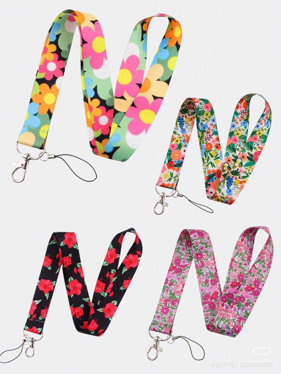1 Piece Beautiful Flower Mobile Phone Lanyard Fashionable Small Floral ...