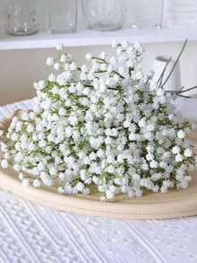 20pcs Starry Sky Simulation Flowers With Stem Small Bouquet - Handmade Floral Arrangement With Simulated Texture, Used For Home Outdoor Courtyard Garden Decoration, Wedding, Party, Birthday Atmosphere Decoration, Valentine Day, Gift Gifts Graduation
