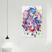 Framed Anime Lucky Poster Decorative Canvas Wall Posters And Art Picture Print Modern Family Bedroom Decor Posters - Framed - View 4