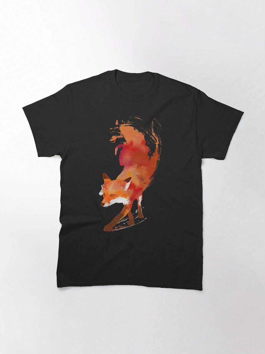Vulpes Vulpes Tri-Blend T-Shirt, Women's T-Shirt, 220g Pure Cotton, Casual Crew Neck, Ideal For Casual Meetups And Outdoor Gatherings. - 黑色 - 查看 1