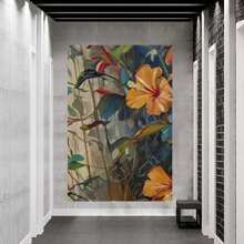 Framed Tropical Lily Wall Wooden Canvas   High Quality Wall Art Prints Poster Direct Hanging Wall Picture Decor For Home Gifts, Living Room, Bathroom, Bedroom, Kitchen