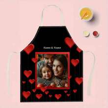 1 pièce Tablier de chef personnalisé avec photo pour hommes et femmes. Tablier de cuisine imperméable personnalisé avec image amusante, logo ou nom imprimé. Tablier de chef parfait pour maman