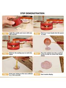 Initial/Letter Wax Seal Kit, Custom Wax Stamp Kit, Custom Any Logo Wax Seal, Custom Wax Seal Gifts, Wax Seal Stamp Custom For Wedding Invitation, Wax Stamp For Personalized Gift, Exquisite, High-Quality, Custom, Personalized, Unique, Ideal Gifts For Him, Ideal Gifts For Her, Her, Boyfriend, Girlfriend, Dad, Mom, Family, Friends, Son, Daughter, School Students, Workers, Kids, Office, Tea Room, School, Home,Vacay Vibes,Summer Holiday