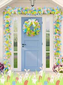 1 rollo de 10 yardas de cinta de malla decorativa para Pascua, cinta para hacer arcos, coronas, guirnaldas y envoltura de regalos para fiestas y decoración primaveral del hogar para regalos de Pascua 2025