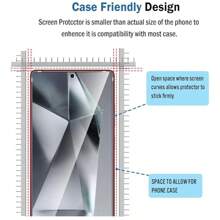 3-In-1 Entronix Clear Tempered Glass Screen Protector For Galaxy S25,S24,S23,S22,S21,S20,A06,A16,A03,A02,A04 Case Friendly Pack Of 3 Clear Screen Protectors