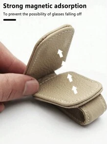 1 pieza Soporte magnético premium para gafas de sol en el parasol del coche - Clip de agarre seguro para accesorios interiores del automóvil