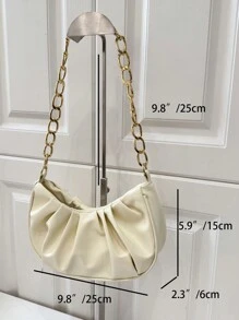 Sac froissé avec décoration de chaîne, Valentin