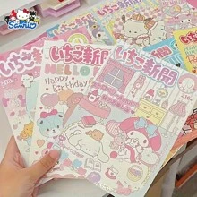 Sanrio 1Set (10pcs) Sanrio Themed Monthly Posters, Cute & Kawaii Wall Decorative Stickers For Student Dorm Room, Bedroom Room Decor Home Decor Bathroom Decor Wall Art Kitchen Home Decor Living Room Wall Paper Wall Stickers House Decor Bedroom Decor Room Decoration Stuff Living Room Decor