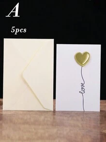 手工制作的创意心形爱情贺卡，适合情人节、母亲节、教师节 - 适合作为邀请卡、贺卡、节日礼物