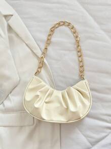 Sac froissé avec décoration de chaîne, Valentin