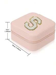 1 Stück Schmuckkasten (A-Z Buchstaben) Schmuckkasten, Aufbewahrungsbox, Schmuckablage, Ohrring Halskette Aufbewahrungsregal, Aufbewahrungsschale, tragbarer Reise-Schmuckkasten, saisonale Aufbewahrung für Herbst/Winter, Ring Ohrring Halskette Aufbewahrungsbox, Präsentationsständer - Geeignet als Geschenkbox für Mädchen und Damen, Halloween Geschenkbox, Weihnachtsgeschenkbox