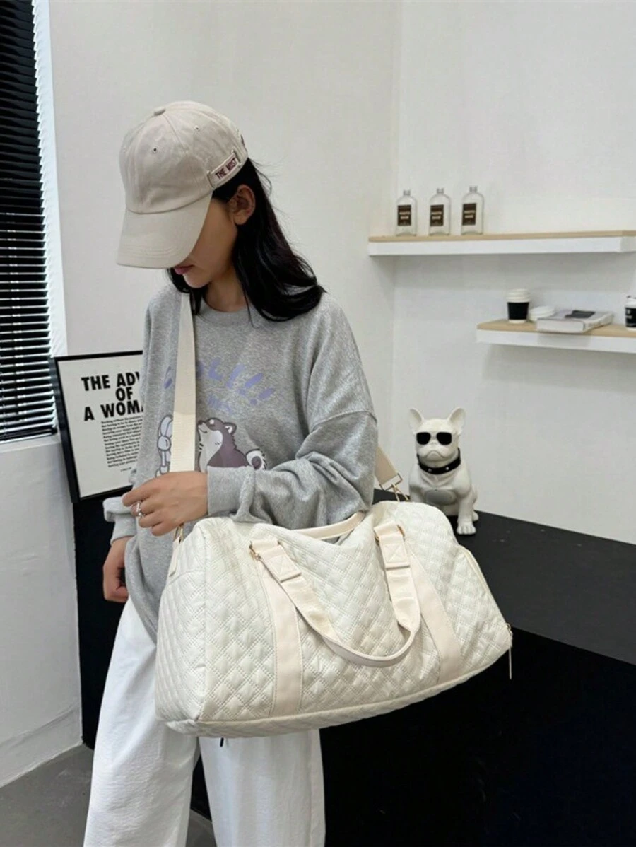Gym Bag Travel Crossbody Casual New C02 - Màu be - Xem 1