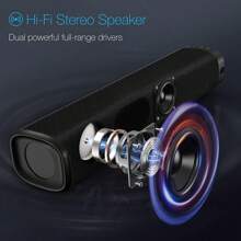 THE Sound Bar For TV, Soundbar With Subwoofer, Wired & Wireless Bluetooth 5.0 3D Surround Speakers, Optical/AUX/RCA/USB Connection, Wall Mountable, Remote Control