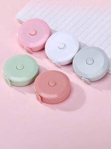 3pcs/1pc ABS Mini Portable Telescopic Tape Measure, Cute Small Tape Measure, Can Be Used For Measuring 3D, Measuring Product Values, Measuring Clothing Waist Circumference, Etc., Convenient For Storage And Carrying