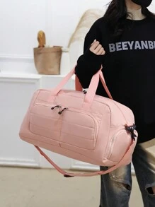 Bolsa de viaje para ambos hombros, mochila de gran capacidad, bolsa deportiva y de fitness de moda para mujeres, bolsa de almacenamiento para campamento al aire libre para hombres, compartimento independiente para zapatos